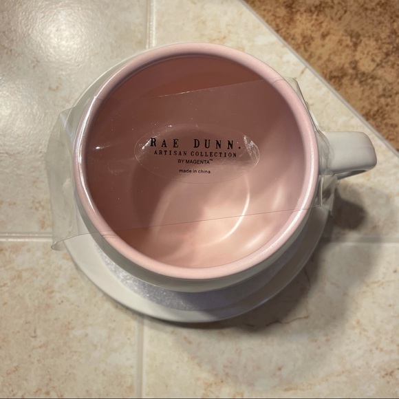 Rae Dunn mug and dish set - Picture 3 of 4